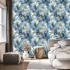 Ink Blue, Turquoise and Gray Wallpaper for Living Room and Bedroom 50x1000