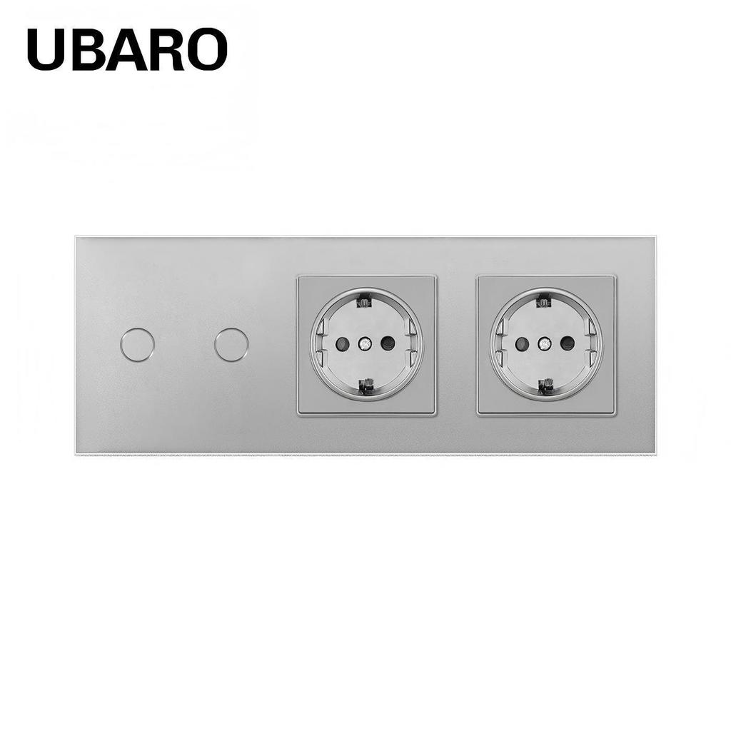 European Standard 228 Smart WiFi Graffiti Switch Socket with Tempered Glass
