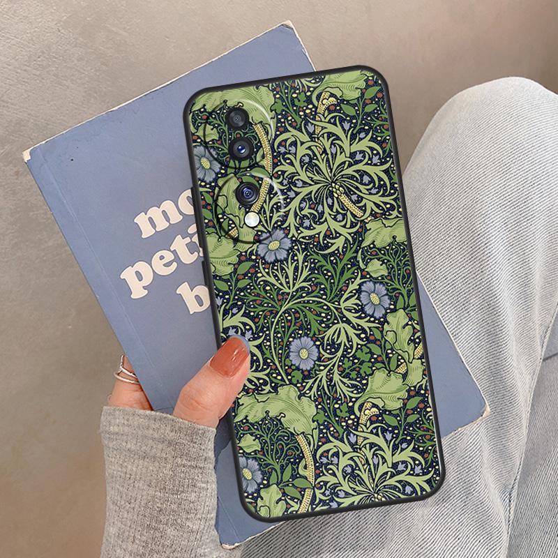 William Morris Case For Honor Magic 8 Pro 5 6 7 Lite Cover For Honor 400 200 90 70 50 X8a X8b X9a X9b X9c