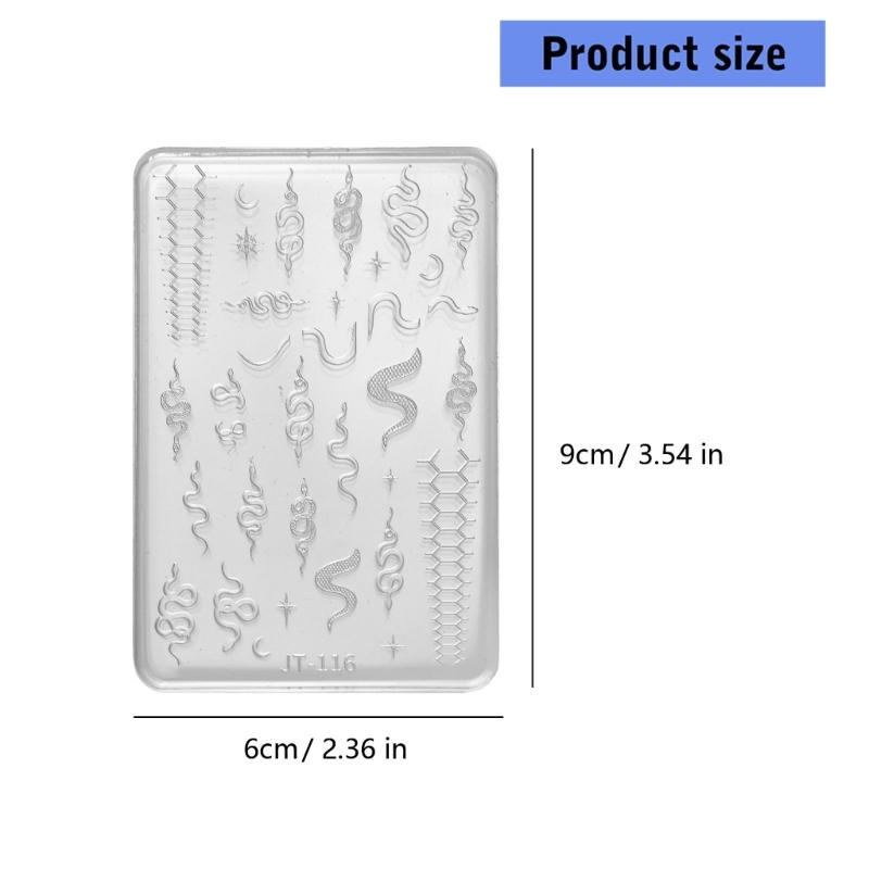 Reusable Snake Design Silicone Mold For 3D Nail Art Embellishments And Resin Crafting Projects