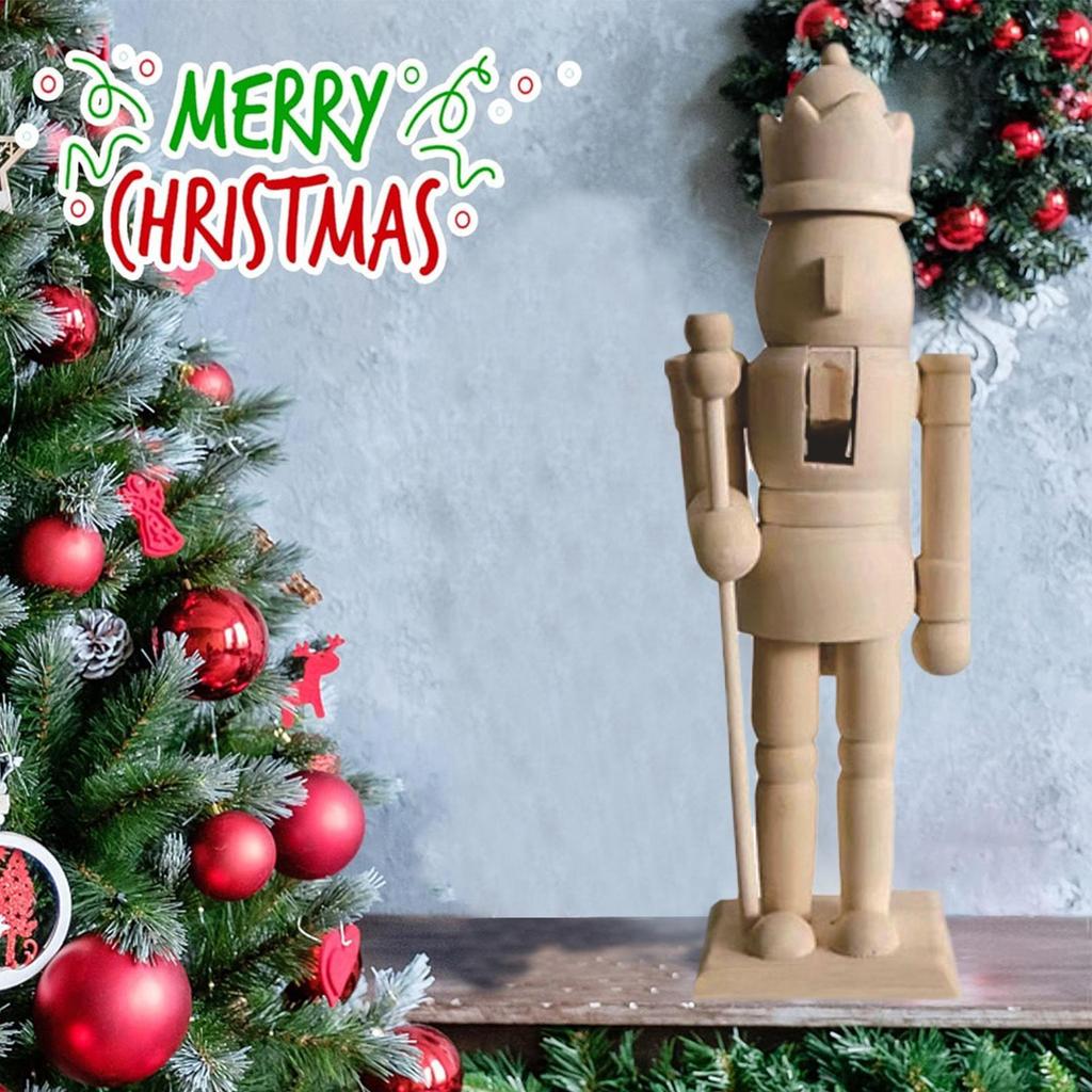 Paint Your Own Wooden Nutcracker Soldiers Wooden Unpainted Soldiers Wood Nutcracker Unfinished with Paint Kit for Kids Adults
