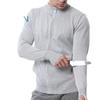 Light Gray Long Sleeve Zipper Cut Resistant Safety Clothing, Daily Wear Outdoor Work Jacket