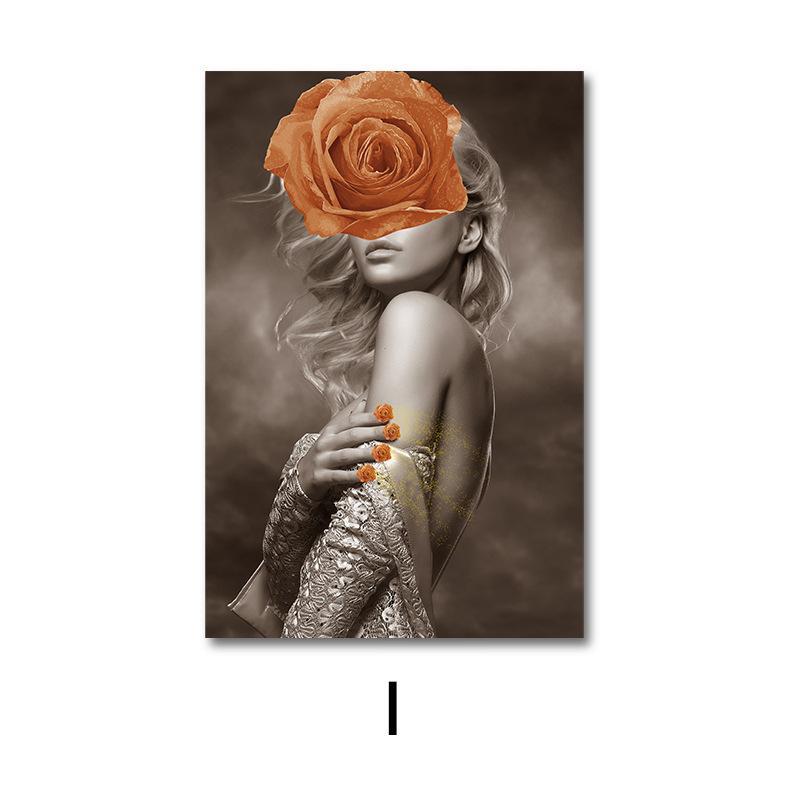 

Современное простое красивое украшение для гостиной, картина с персонажами Северной Европы, крыльцо, безрамная подвесная картина, ядро 40x60cm No Frame глубокое, шафрана