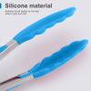 Kitchen Serving Tong Non Stick Silicone Clip Stainless BBQ Food Clamp for Cooking Grilling
