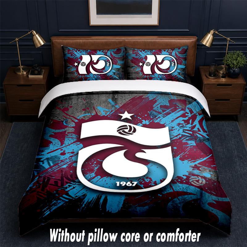 Trabzonspor FC Design Bed Bedding Set 1 Duvet Cover + 2 Pillowcases Soft Breathable Household Bed Linens