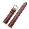For Fitbit Versa 3/Sense Genuine Leather Watch Band Crocodile Texture Replacement Strap with Stainless Steel Buckle Bracelet