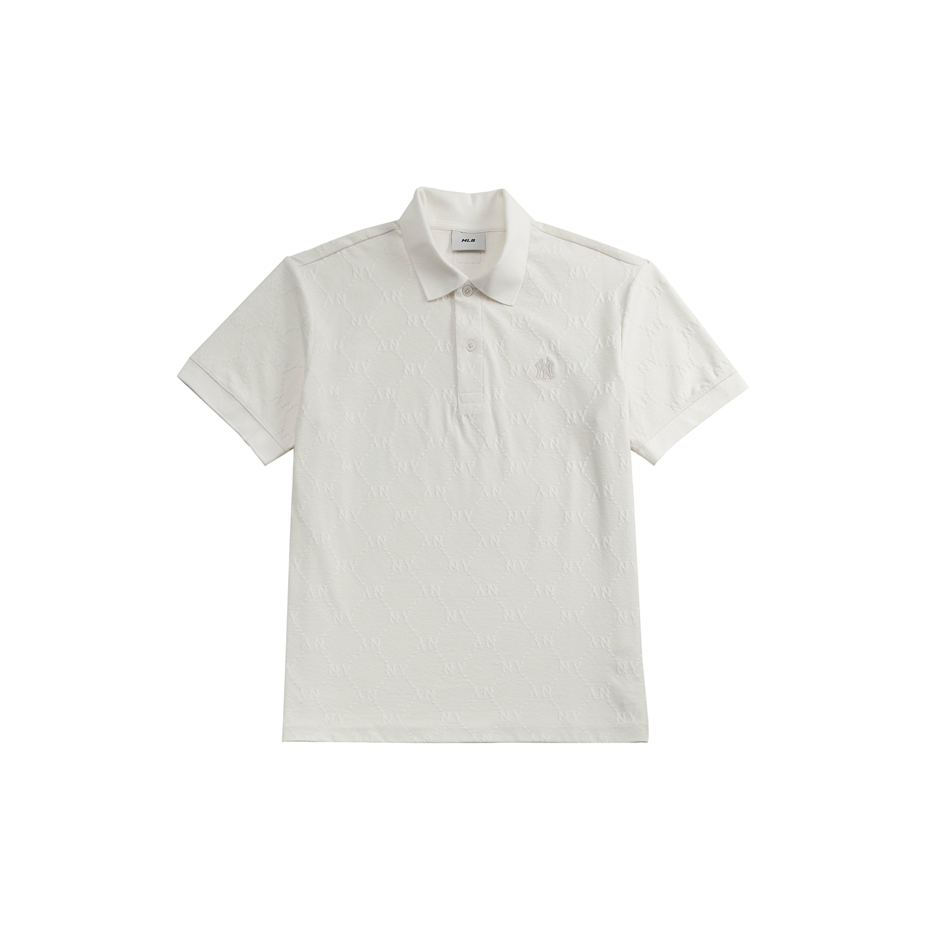 MLB MONOGRAM SS26 Polo Shirt Unisex 3APQM0163-50IVS S