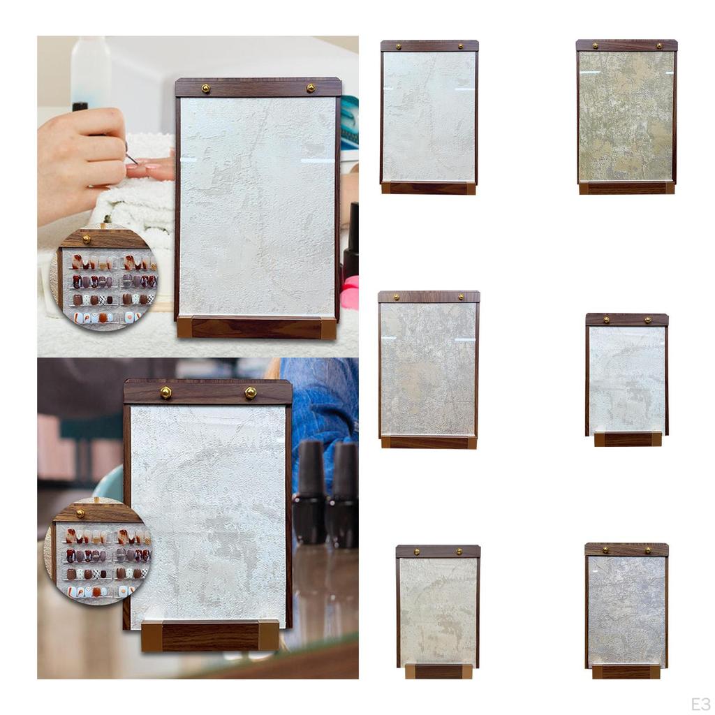 Decorative Nail Display Stand, Tip Sampler, Wooden Stand for Home Manicure