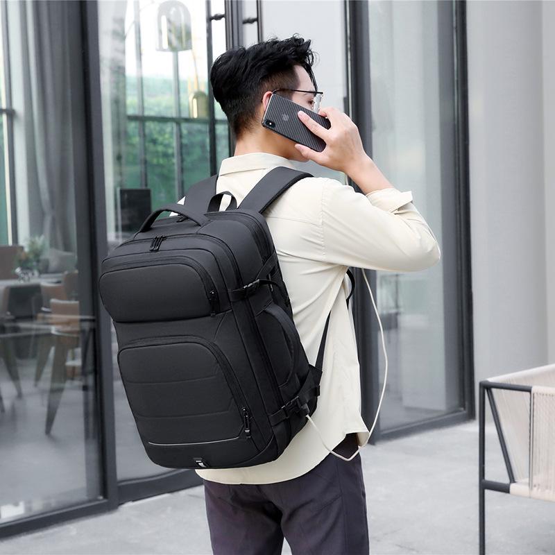 Expandable Waterproof Laptop Backpack with USB Charging for Men & Women – Business & Casual Use