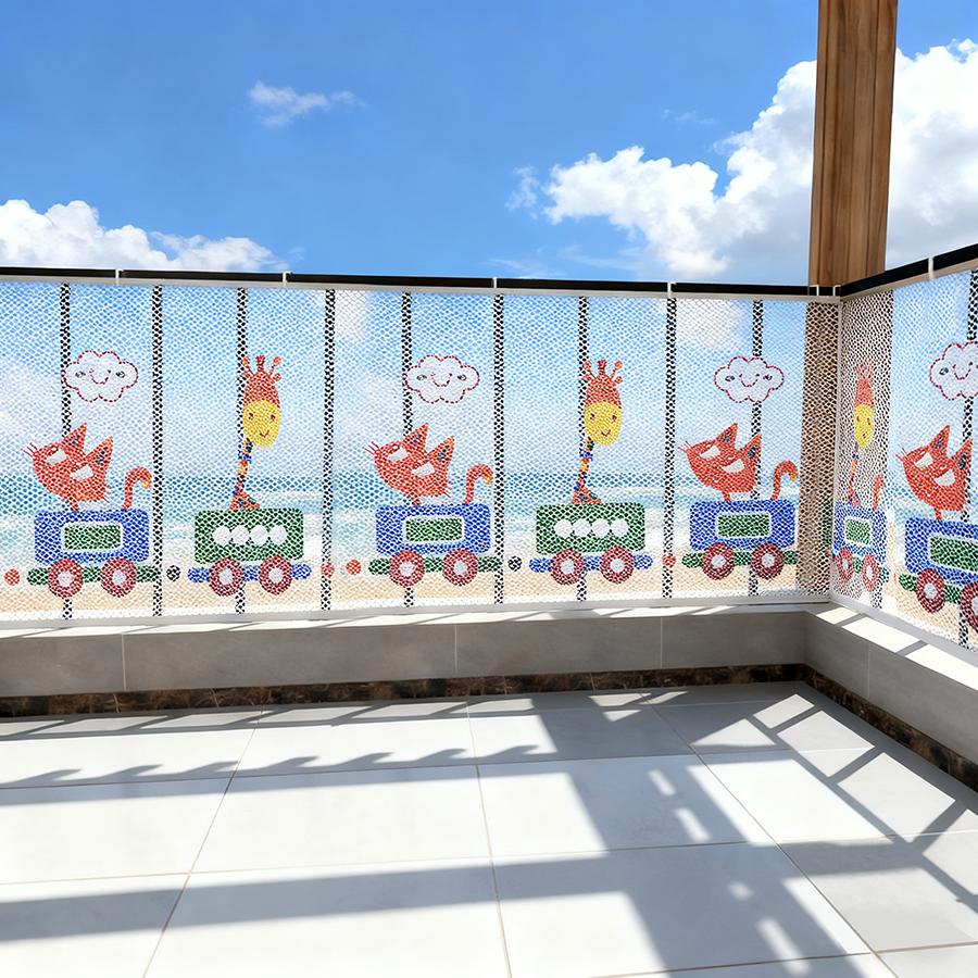 Dětská bezpečnostní síť na schody Odolná dětská bezpečnostní ochranná síť Víceúčelový zábradlí Ochrana terasy Jemná síťovina pro balkonové schody