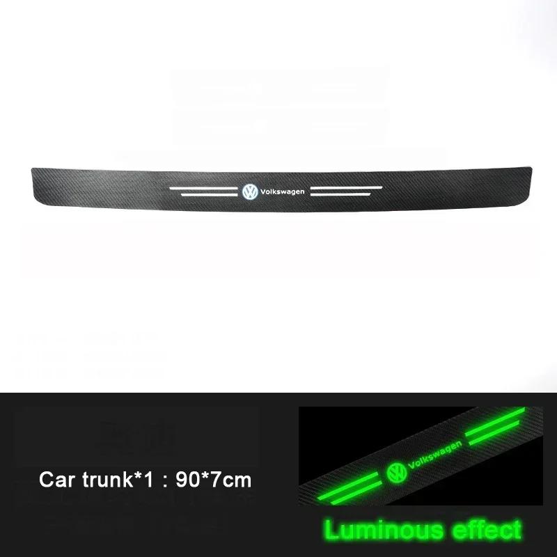 

New Luminous Car Door Sill Trim Stickers Protective Strip Film Decal for Volkswagen Polo Golf Touran Beetle Jetta Tiguan Ma