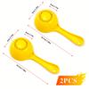2pcs Yellow Plastic Semi-Circular Rice Shaping Molds-DIY Bento Box &Sushi Rice Mold for Perfectly Shaped Meals,Easy-to-Clean Kitchen Tools for Cooking