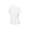 Li-Ning Fitness Series Solid Color Ribbed Crew Neck Sport Short Sleeve T-Shirt Women Tops Off-White ATST578-1
