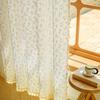 Korean Cotton Daisy Curtains Road Pocket Shade Curtain Floral Tassel for Kitchen Bedroom Living Room Bay Window Cabinet Curtain