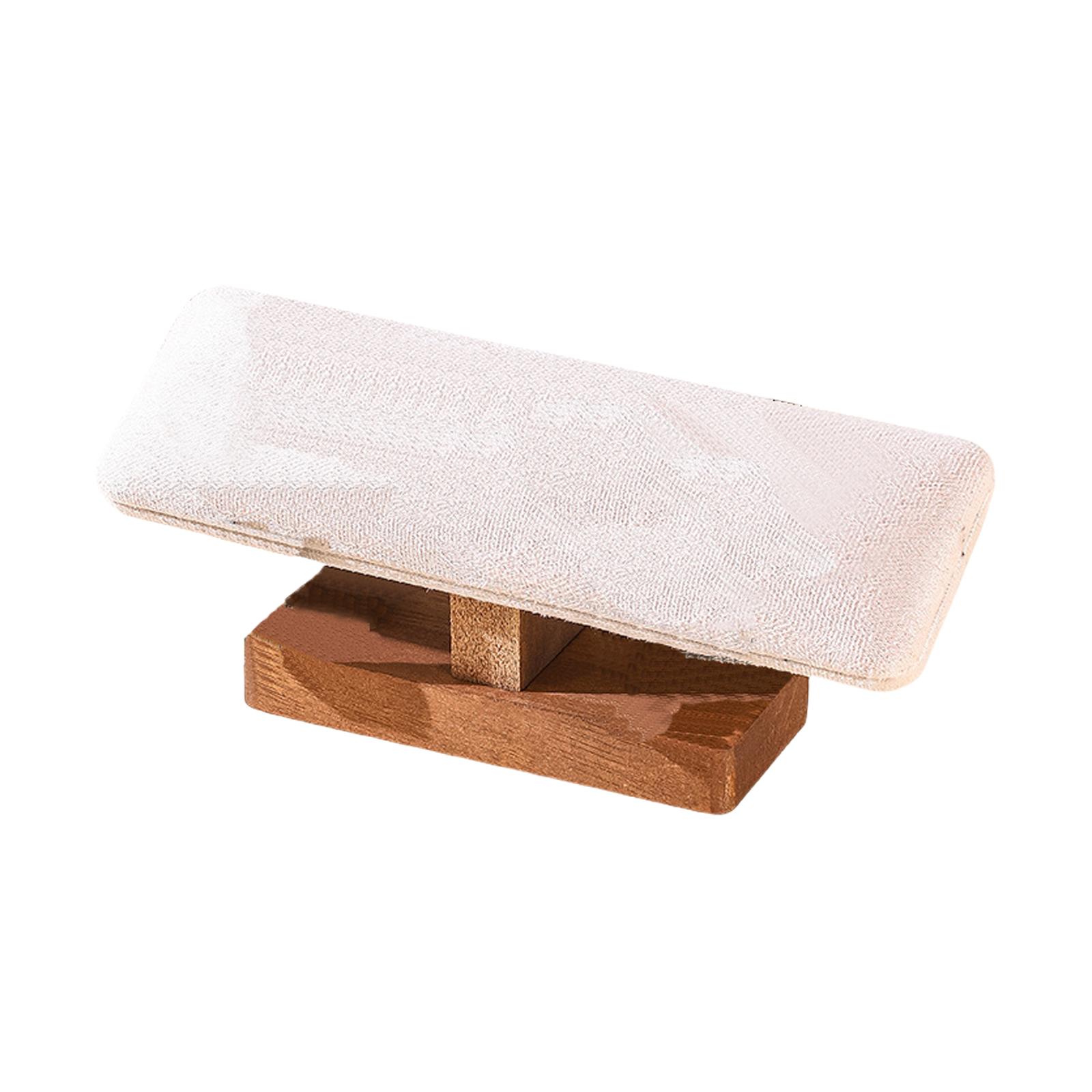 

Стойка для демонстрации бархатных браслетов, деревянная основа, держатель для часов и резинок для волос, Т-образная подставка для хранения и организации ювелирных изделий бежевый