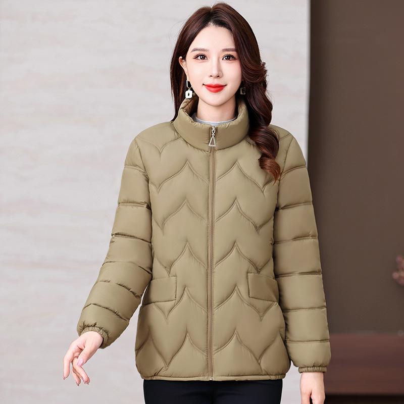 Mom Winter Thickened Cotton-padded Jacket Large Size Medium and Old Women's Clothing Loose Short Cotton-padded Jacket Small Warm Cotton-padded Jacket