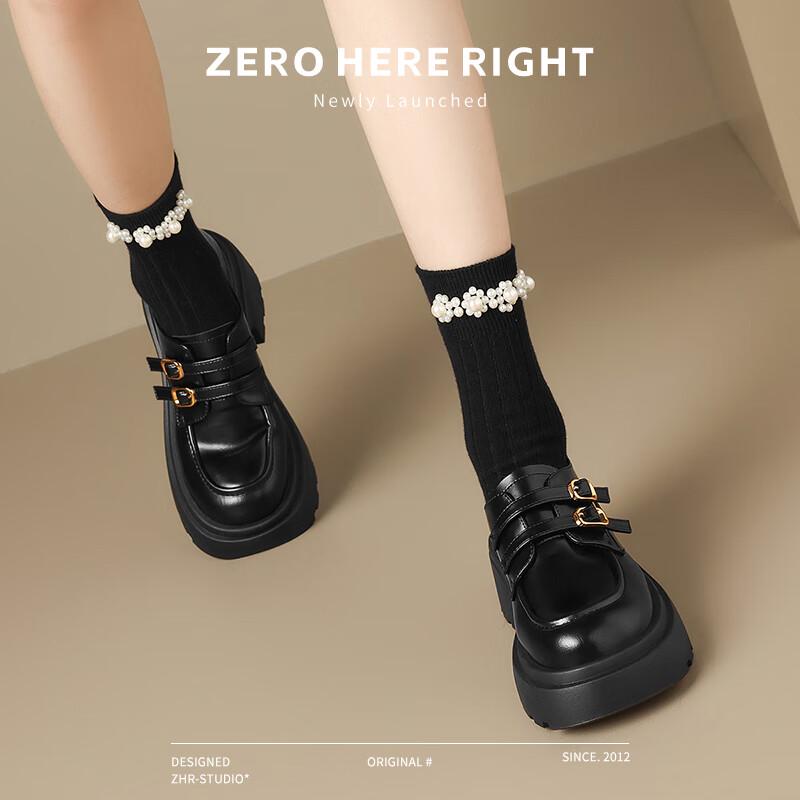 ZHR Women s Chunky Heel Platform Loafers EU 37