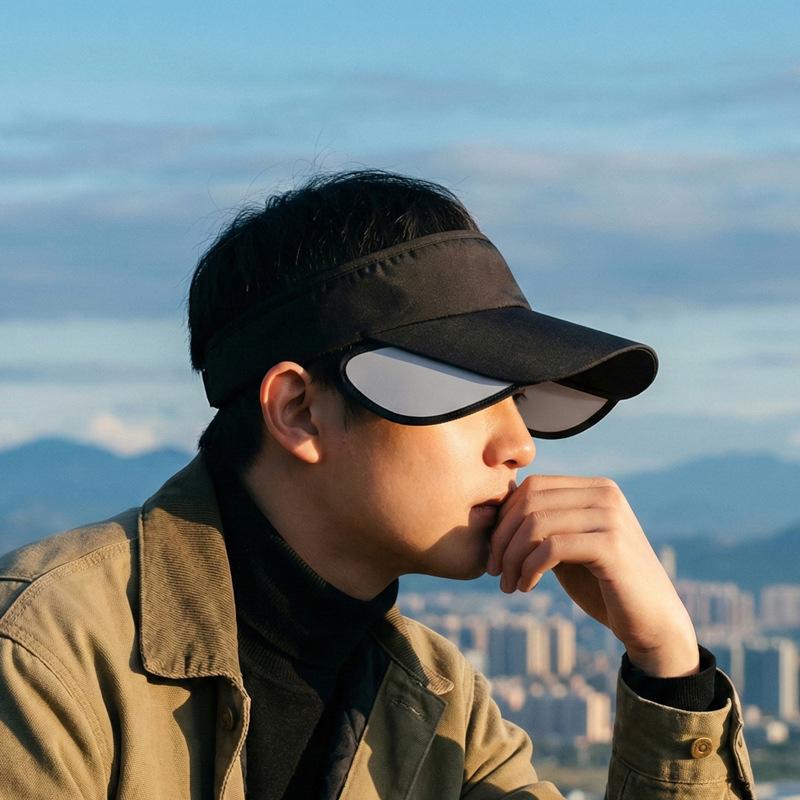 Summer Outdoor Sunshade Sports Retractable Hat Brim Empty Top Hat Men's Quick-Drying Sunscreen Cap Women's Running Sun Hat