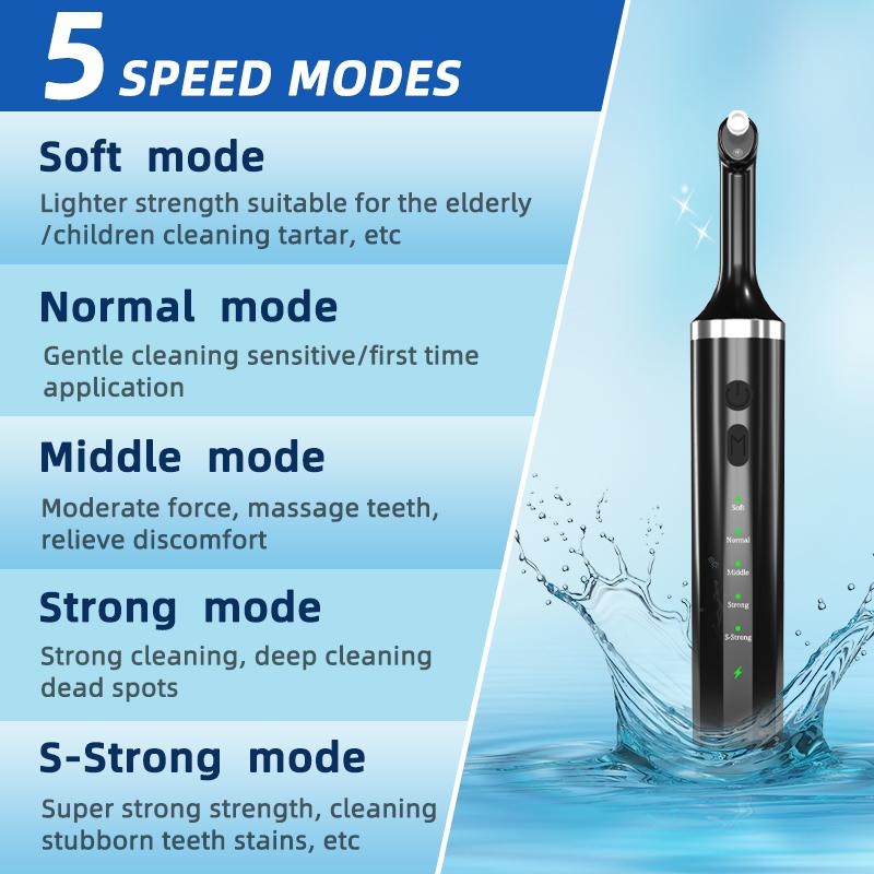 New Ultrasonic Electric Teeth Grinder Cordless Fast Silent Water Smile Direct Club Tooth Polisher
