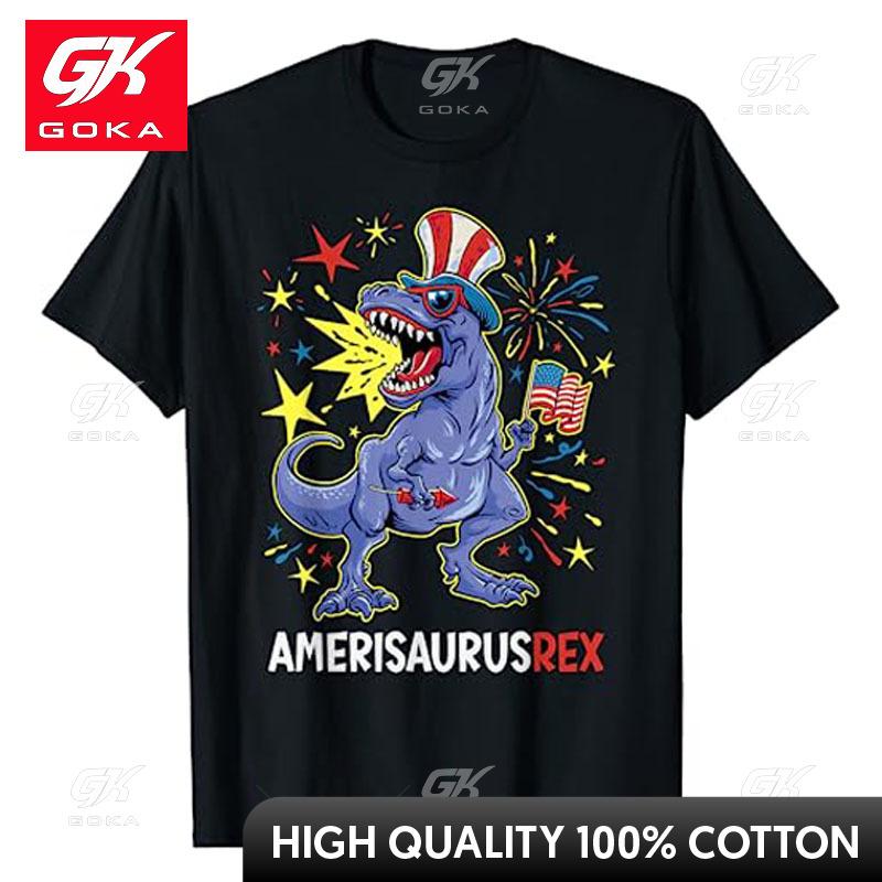 American Flag Th of July T Rex Dinosaur Amerisaurus Rex Boy TShirt Cute Independence Day Costume USA Proud Graphic Tee Tops