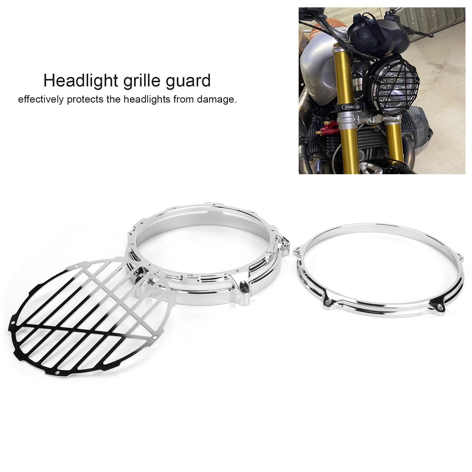 

Headlight Bezel CNC Aluminum Alloy Grille Guard Accessory Fit for R Nine T Scrambler