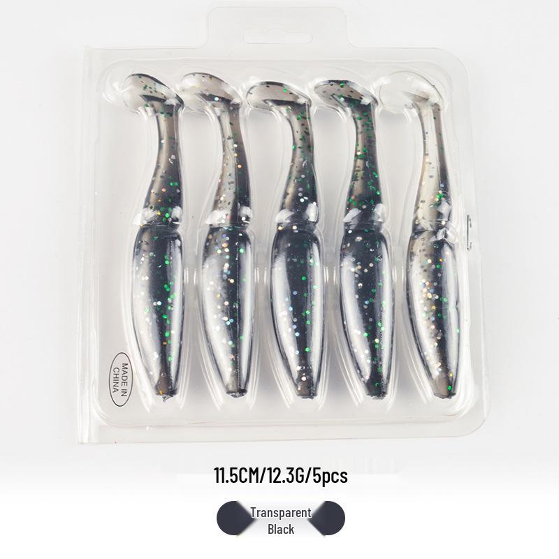 Locken: Zweiteiliger T-Schwanz Softbait für Mandarinfische, Kunstwurm mit hoher Dichte zum Meeresangeln.