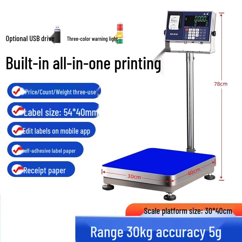 

Haozhan LED Electronic Printing Platform Scale