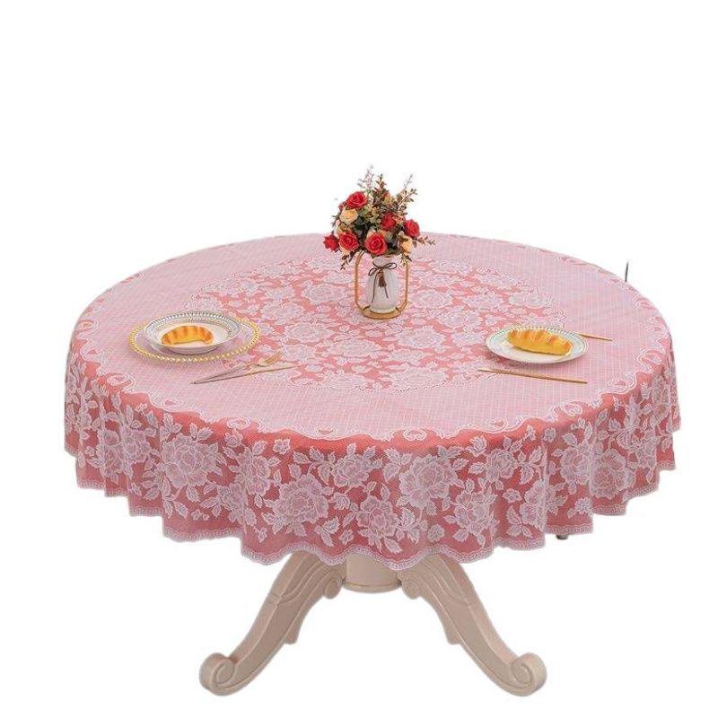 Large Wash-Free Round Tablecloth for Dining and Hotel Use - New Year Boutique Edition