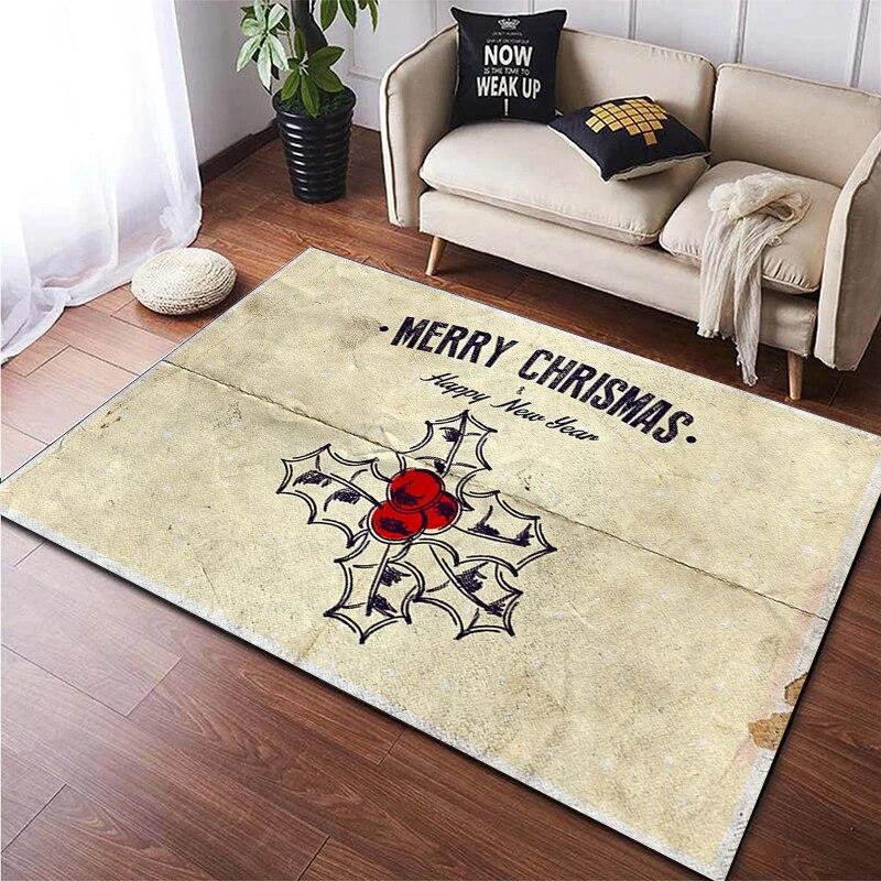 Christmas New Year Gift HD Printing Area Carpet, Living Room Sofa Decorative Carpet, Anti-skid Mat, Alfombras Direct Shipment