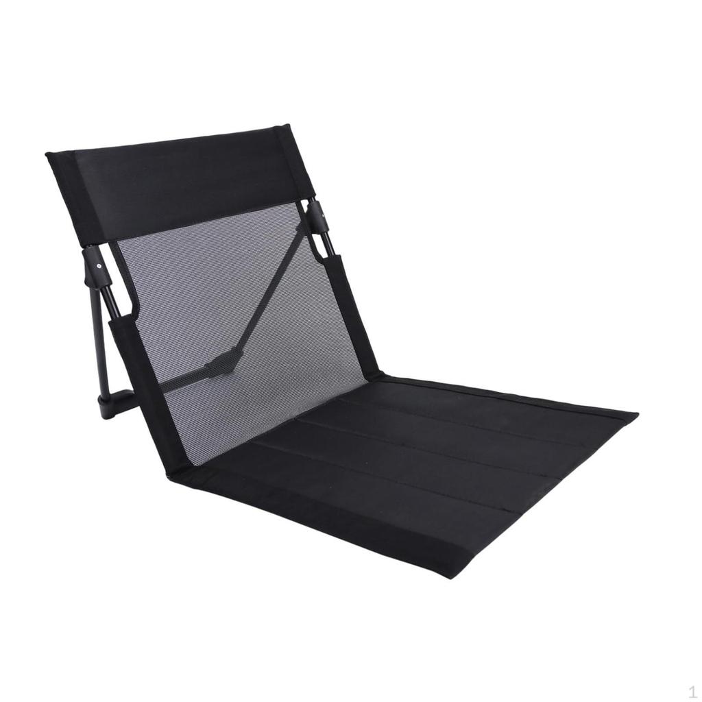 Beach Chair Portable Foldable Lounge Mat Floor with Backrest Outdoor Reclining Support Adults
