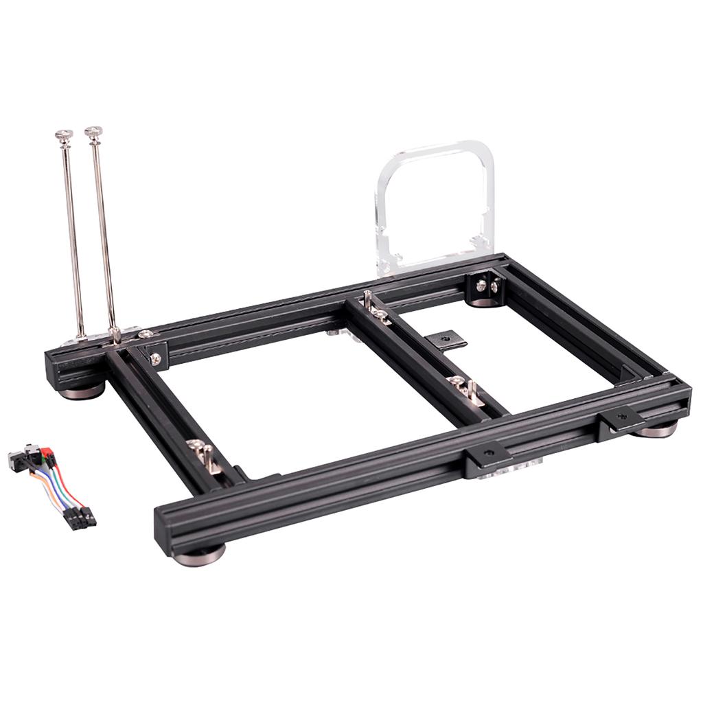 DIY Open Frame Heat Dissipation Aluminum Alloy Computer PC Case Chassis for ITX (Black S)