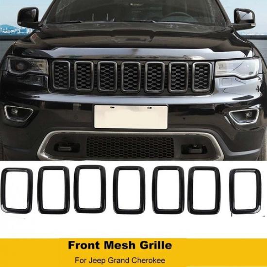 

Black Car Front Grille ert Ring Trim For Jeep Grand Cherokee 17+ Accessories