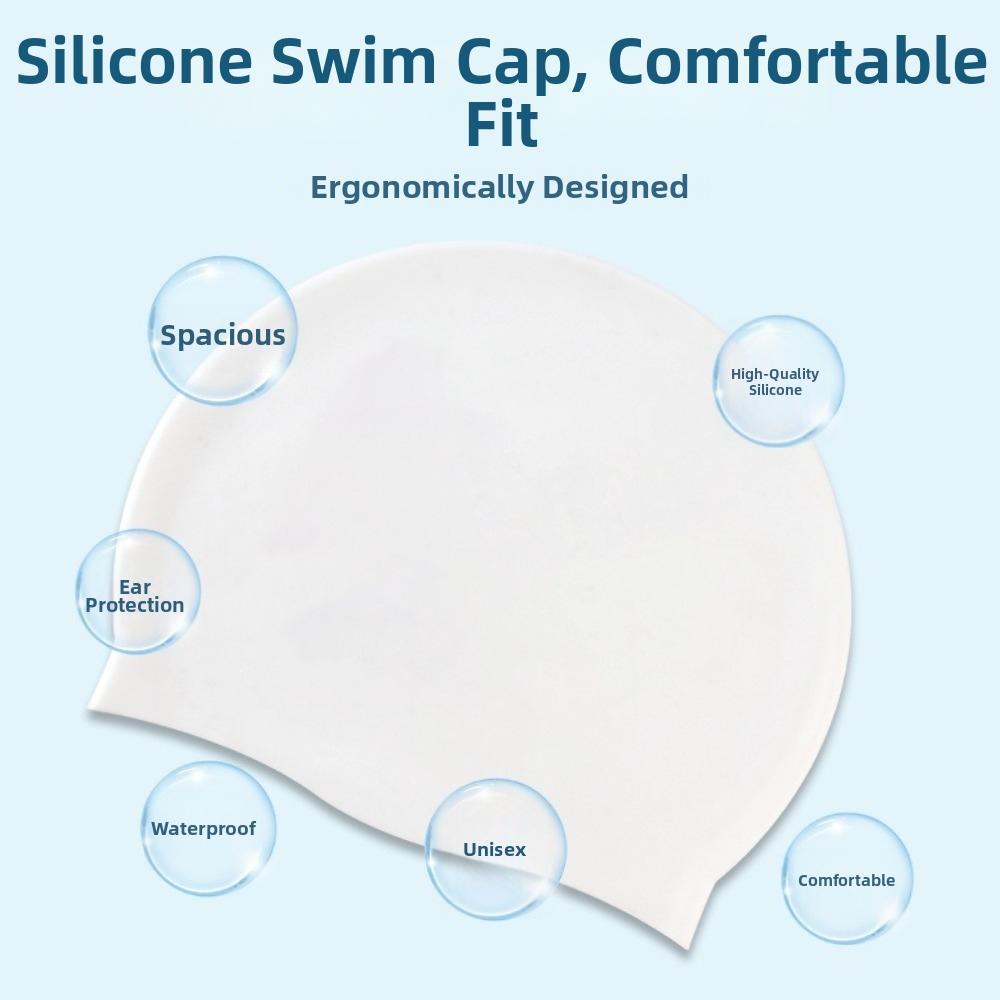 Quick Dry Swimming Hat Waterproof Animal Printed Cap Cute Silicone Swim Cap Pool Use