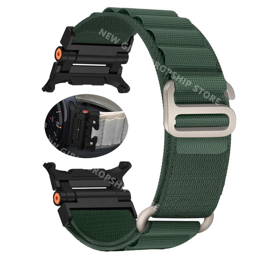 Alpine Sports Nylon Band For Samsung Galaxy Watch Ultra 47mm No Gaps Quick Fit Strap GALAXY ULTRA 47mm Curved End Loop Bracelet