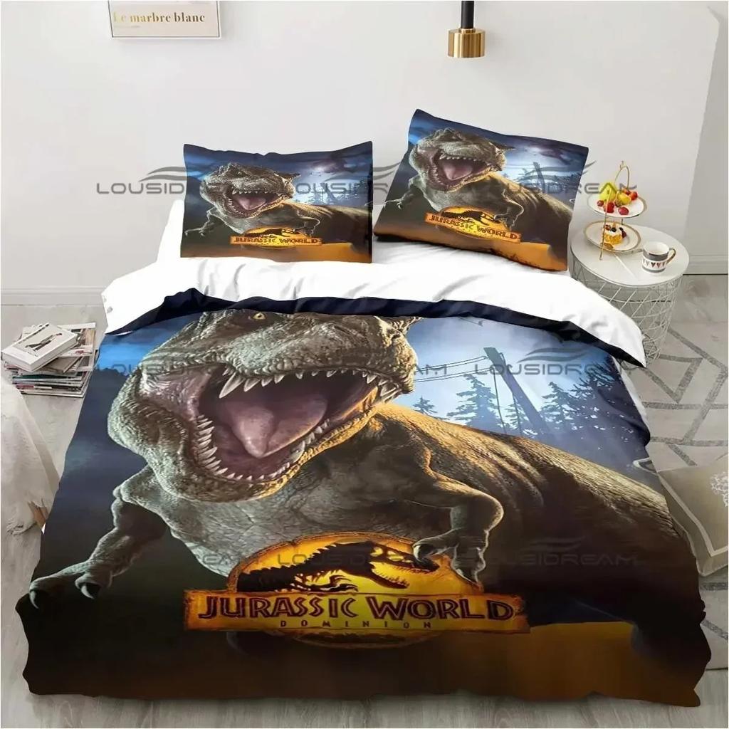 Comforter Jurassic Park Bedding Set 3D Printed Suitable For Bedroom Kids Home Textile