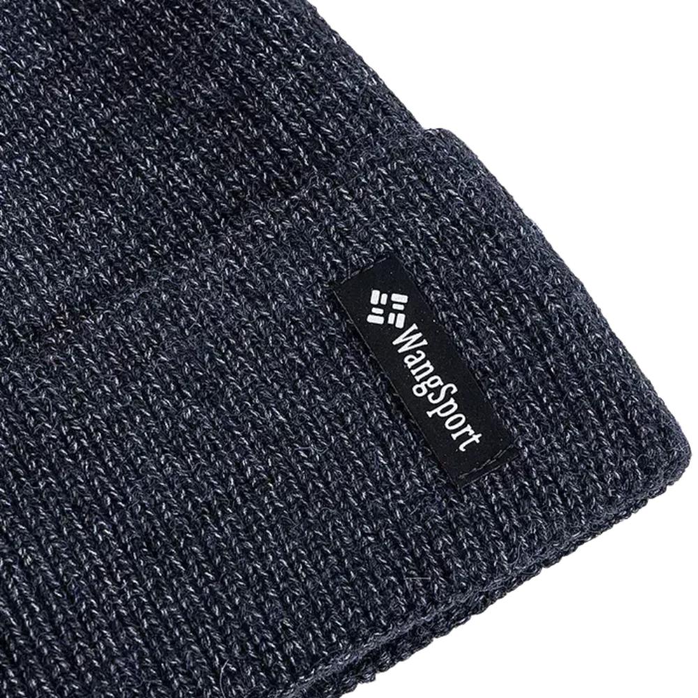 New Unisex Letter Warm Winter Hats Stylish Plush Fur Lined Soft Beanie Cap Thick Winter Sports Knitted Hats For Men Women
