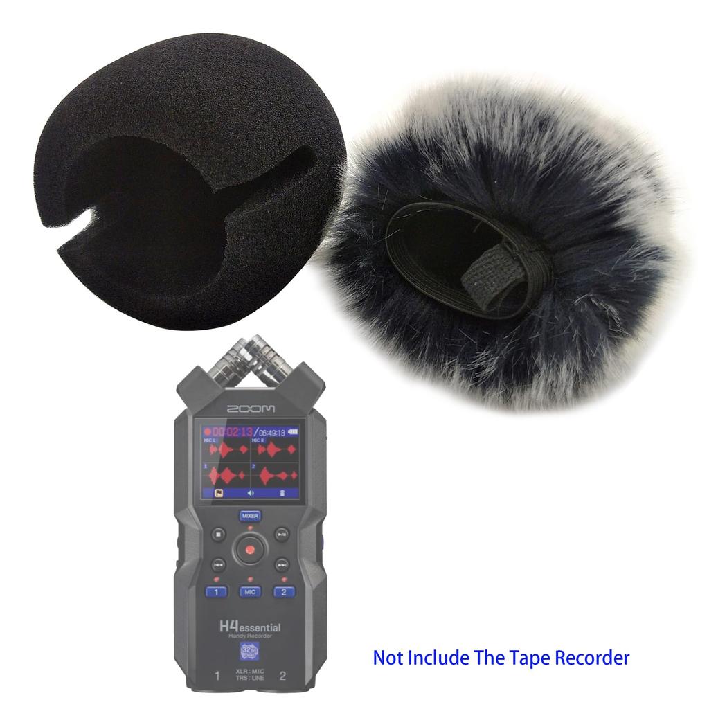 KETENG Furry Windscreen Foam Windscreen for Zoom H4n Essential Recorder