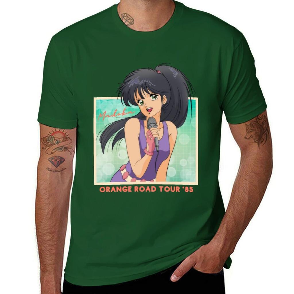 Kimagure Orange Road Madoka Ayukawa T-Shirt Customs Graphics Short Sleeve Tee Sweat Shirts, Men
