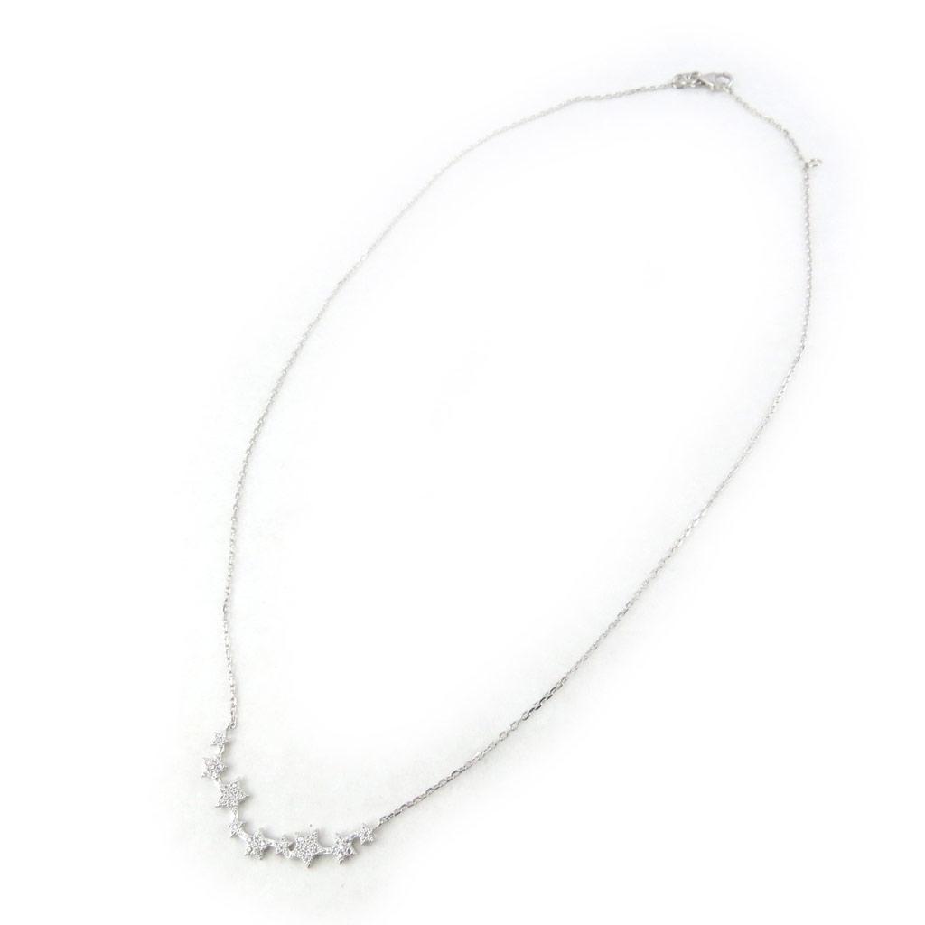 Les Trésors De Lily [N0003] - Silberkette 'Shower of Stars' silber-weiß (rhodiniert) - 37x6 mm