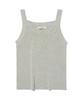ROIDESROIS Crop Slim Fit Sleeveless Top (Gray)