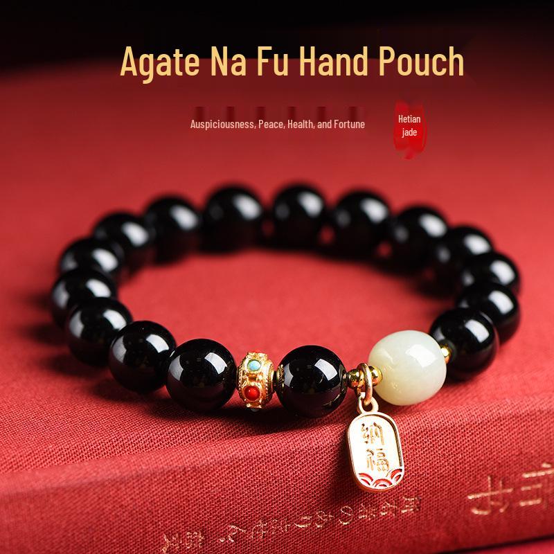 Red Agate & White Jade Zodiac Bracelet - Good Luck Beads for Women, Couples, and Special Gifts