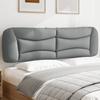 VidaXL Headboard Cushion, Reading Pillow with Zipper, Reading Cushion for Bed Bedroom, Grey 374600