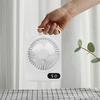 Portable Fan Rechargeable Standing or Hanging Electric Fan Desktop Stand Fan Five Wind Speed Adjustment Smart Display for Travel