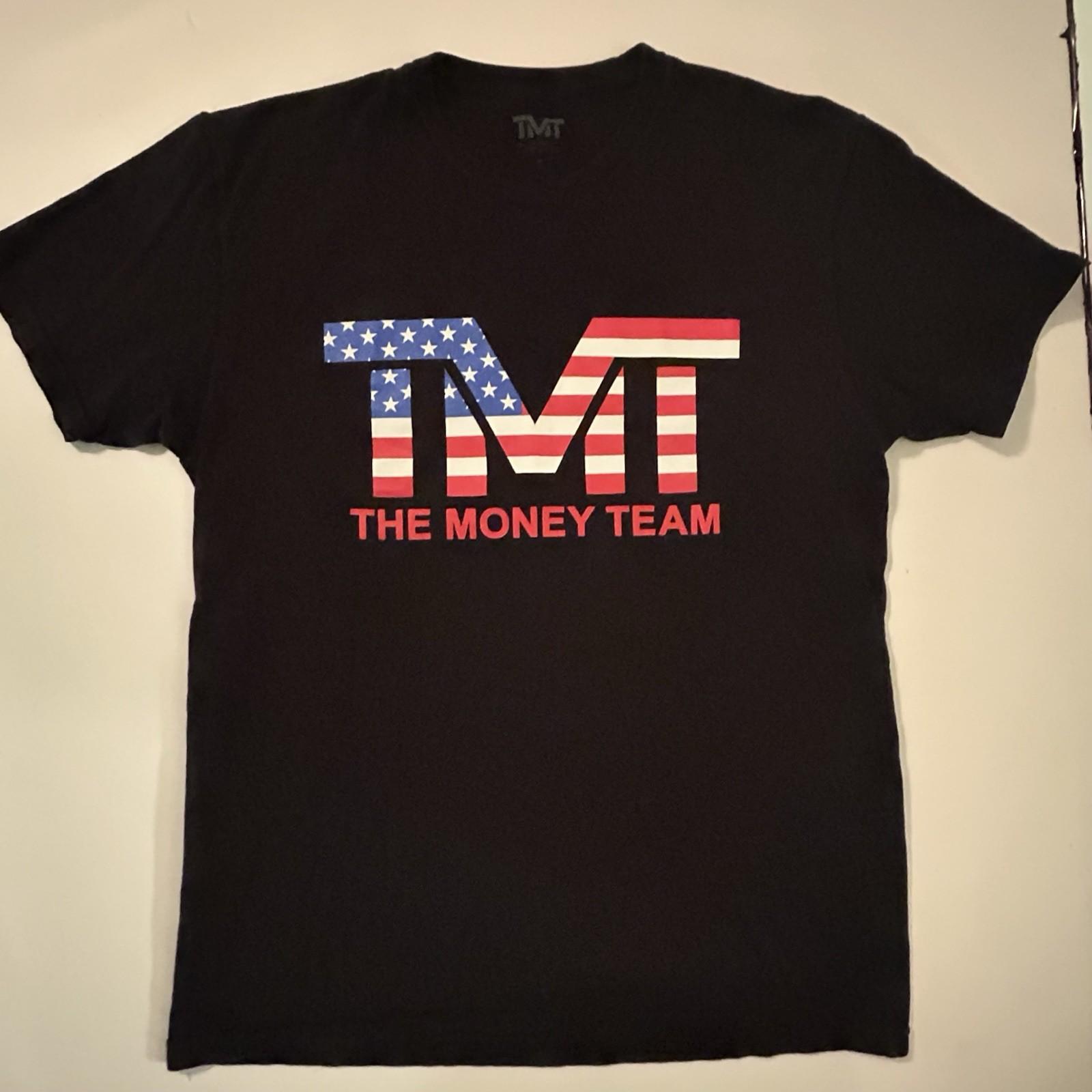 Official The Money Team American Flag T-Shirt Floyd Mayweather TMT Boxing Medium Unisex T-Shirt XL