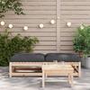 VidaXL Repose-pieds de Jardin avec Coussins 2 pcs, Tables Basses, Tabourets de Patio Balcon Terrasse Arrière-cour Extérieur, 838101