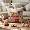 Japanese Cartoon Illustrations Cushion Cover Anti-dustmite Pillowcase Invisible Zipper Silky Short Plush Sofa Cushion Cover
