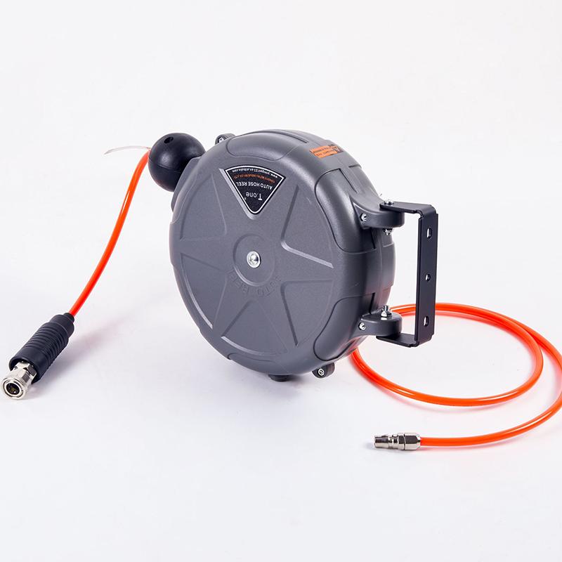 

Шланг компрессора катушка выдвижная 10M автоматический сматывающий инструмент коммерческая катушка с поворотным кронштейном быстроразъемное соединение воздушный компрессор серый