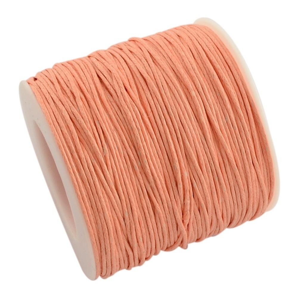 

New 1mm 100Yards Waxed Thread Cord Polyester Round Wax Coated Strings Korean DIY Beading Thread Jewelry Findings темно-рожевого кольору