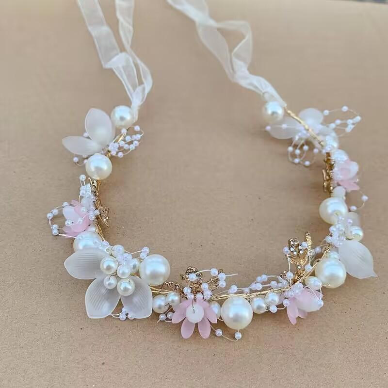 Children's Wreath Headgear Girls' Head Flower Headband Children's Crown Jewelry Korean Version Mori Girl Flower Performance Headband