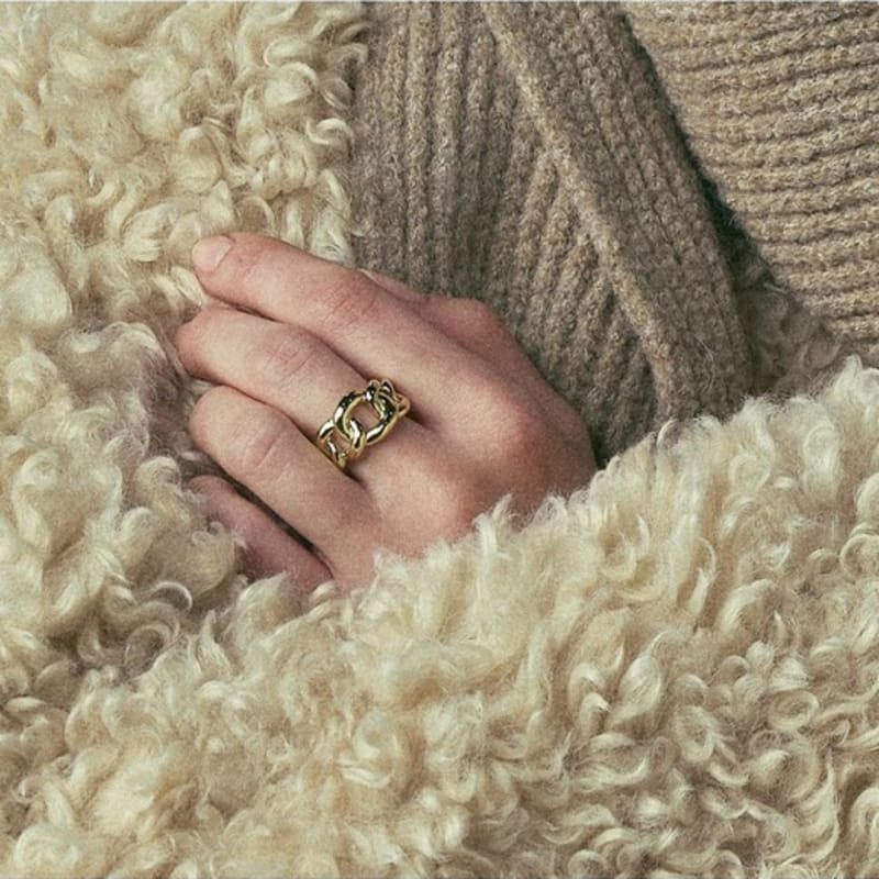 Dana Burton Urban Chain Bold Open Ring